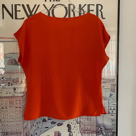 Rouie vintage silk T in orange size S - Picture 2 of 11